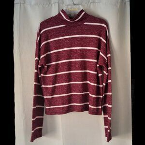 So Heritage burgundy turtleneck sweater XS